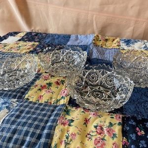 Four Beautiful Small Glass Bowls